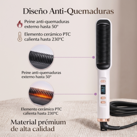 El Original SilkBrush AURA™ – Cepillo Alisador Iónico Profesional