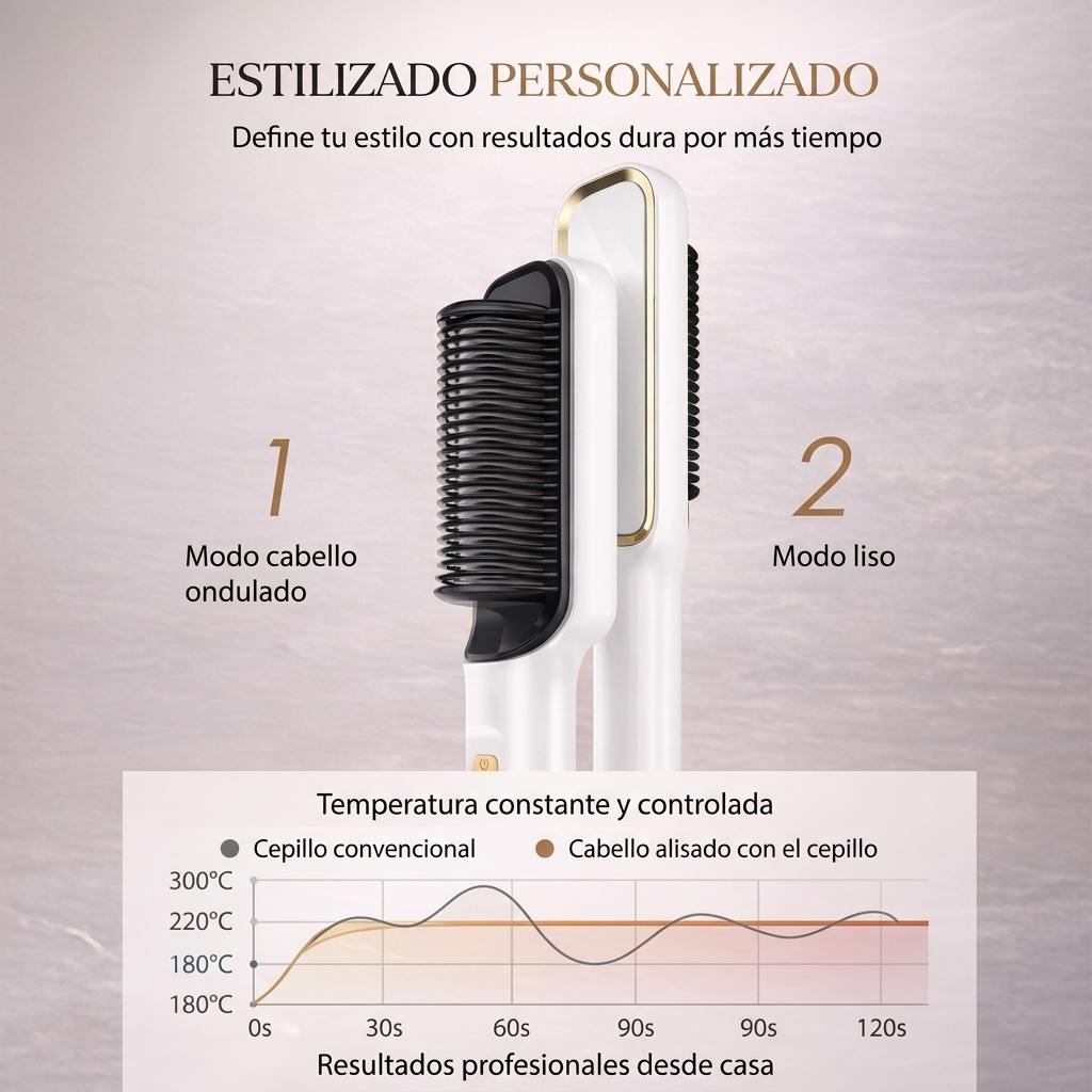 El Original SilkBrush AURA™ – Cepillo Alisador Iónico Profesional